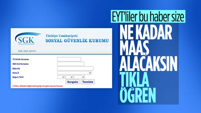 SGK, emekli maaş hesaplama tablosu açtı